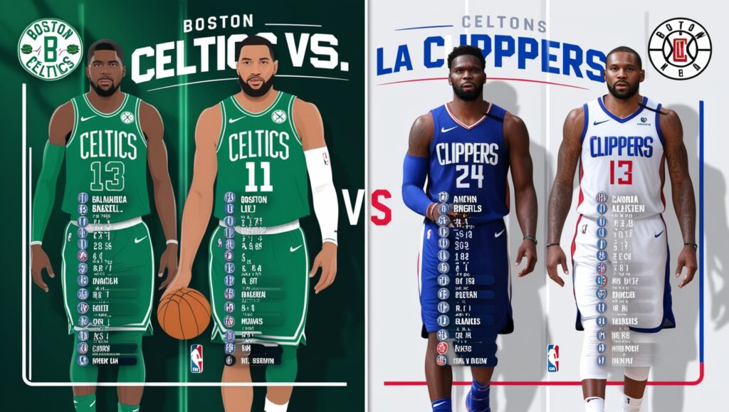  Boston celtics vs la clippers match player stats